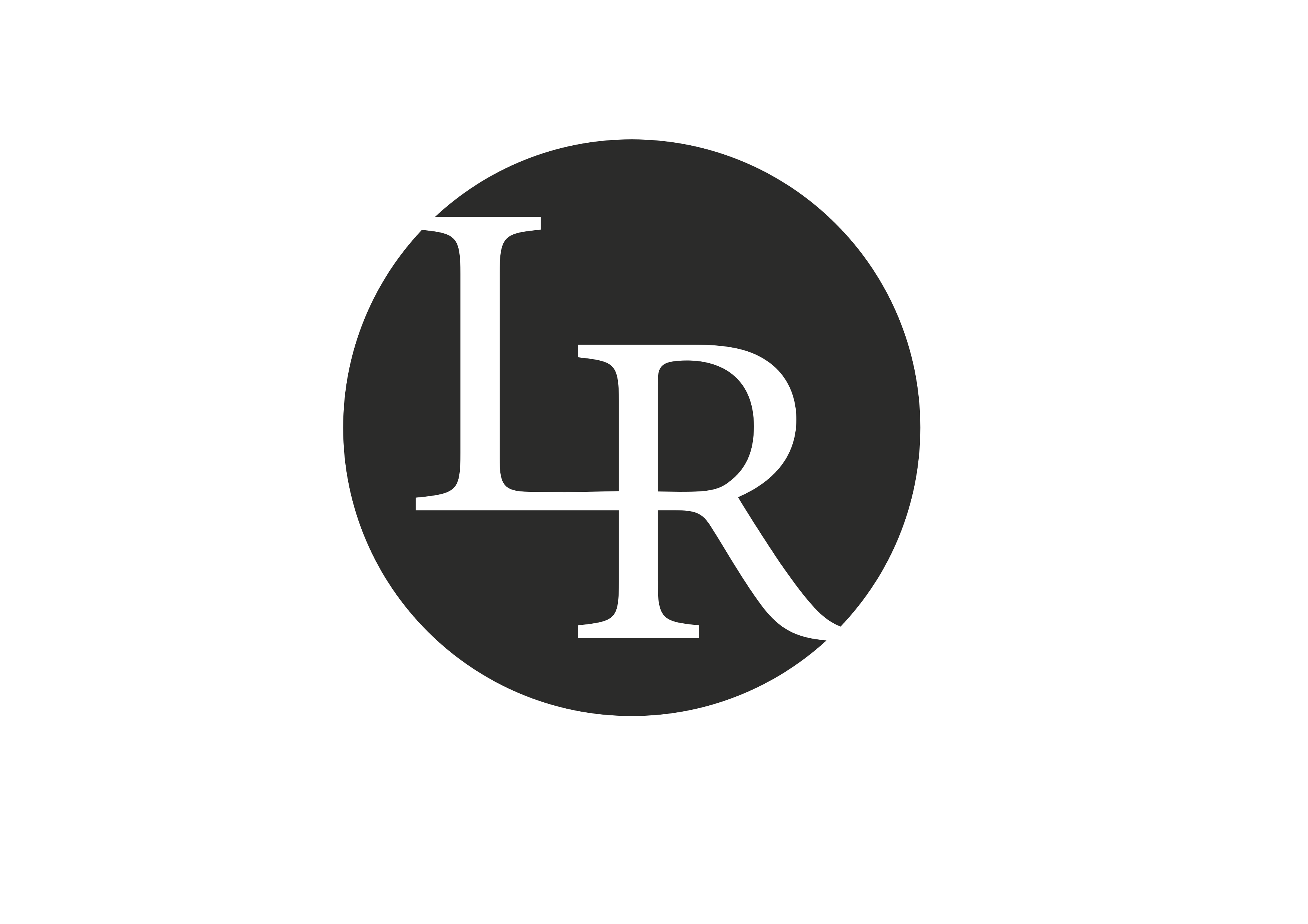 Mon logo en noir avec écrit LR
